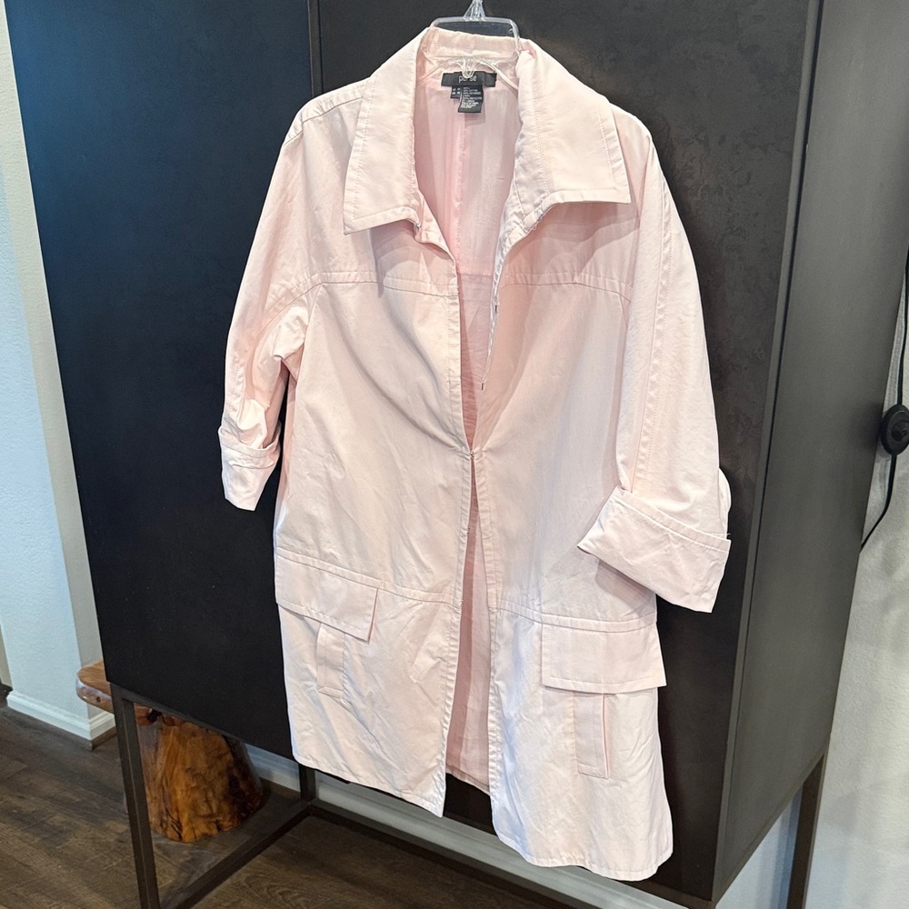 Per Se Light Pink Utility Trench Coat